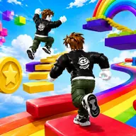 Obby Rainbow Parkour Two Player